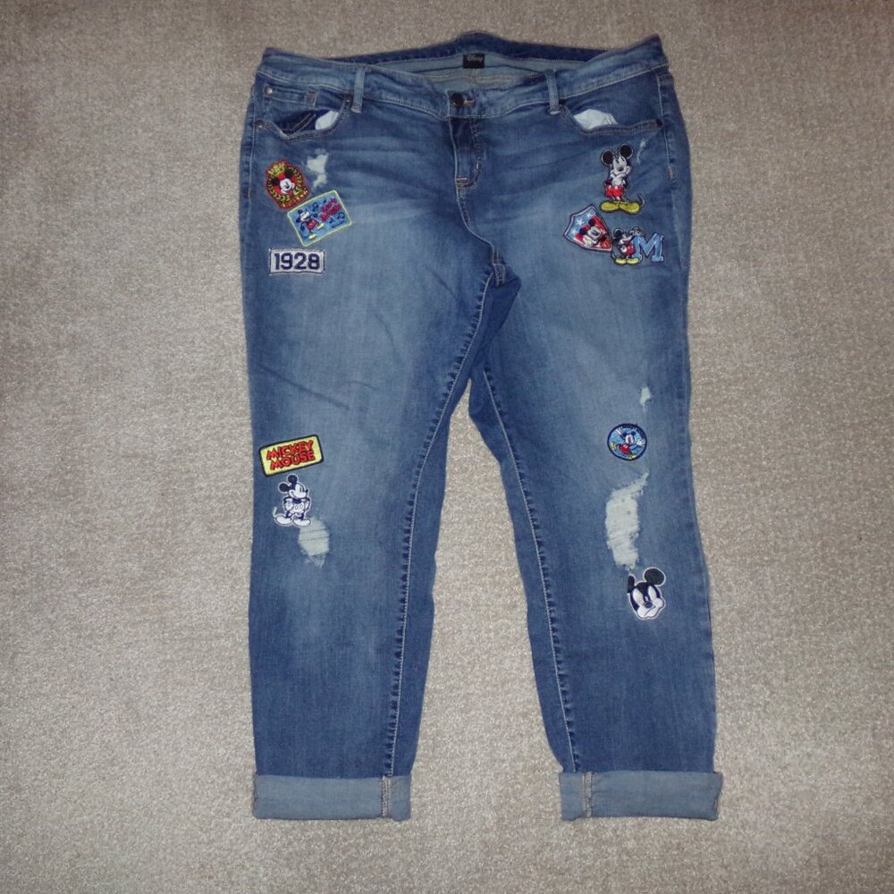 TORRID X DISNEY MICKEY MOUSE PATCH DISTRESSED JEA… - image 6